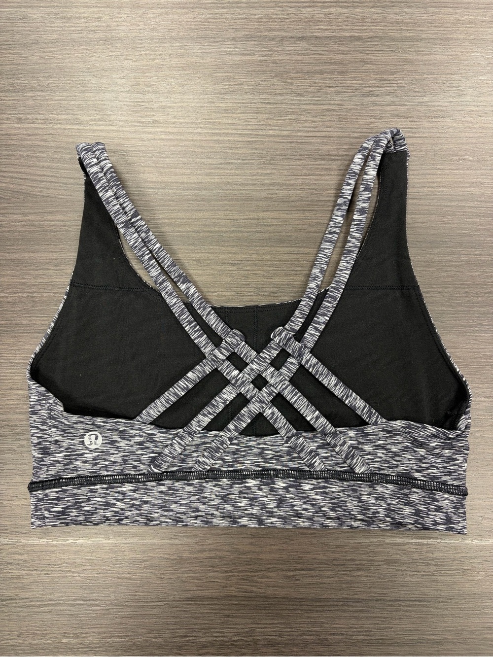 Lululemon Energy Sports Bra in Heathered Black & White - Picture 6 of 8